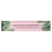 Porte-nom Pour Bureau Plaque d'identification de bureau de tropiques (Devant)