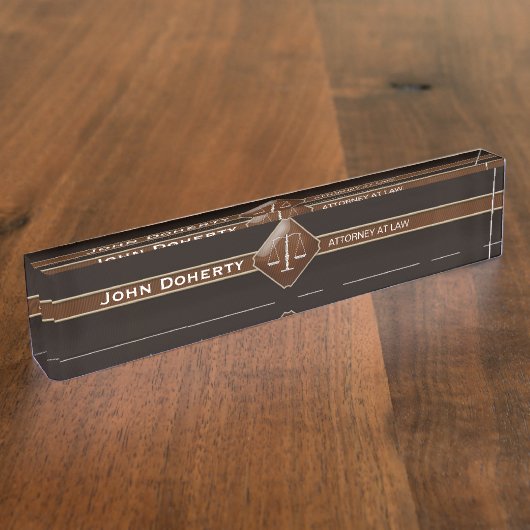 Porte-nom Pour Bureau Plaque d'identification de bureau élégant de (Taille)