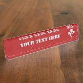 Porte-nom Pour Bureau Plaque d'identification de bureau professionnel (Taille)