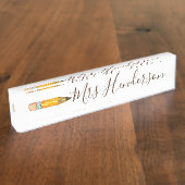 Porte-nom Pour Bureau Plaque d'identification de crayon de cadeau simple (Taille)