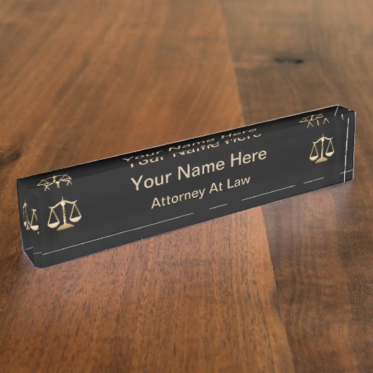 Porte-nom Pour Bureau Plaque d'identification de mandataire simple de (Taille)