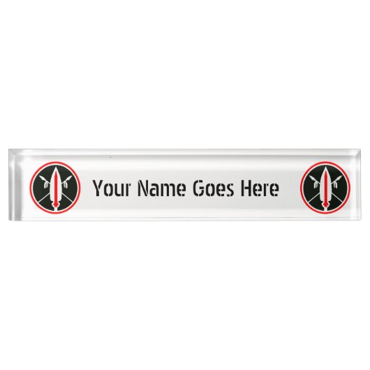 Porte-nom Pour Bureau Plaque d'identification de MISSILE de LANCE (Devant)