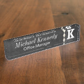Porte-nom Pour Bureau Plaque d'identification de tableau de la lettre K (Taille)