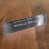 Porte-nom Pour Bureau Plaque d'identification d'entreprise lisible Gris  (Taille)