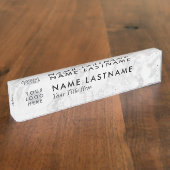 Porte-nom Pour Bureau Plaque d'identification du bureau de logo personna (Taille)