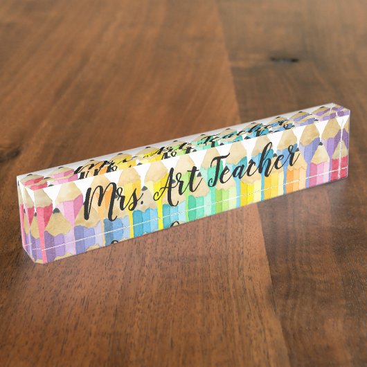 Porte-nom Pour Bureau Plaque d'identification du bureau d'enseignant Rai (Taille)