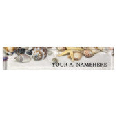 Porte-nom Pour Bureau Plaque d'identification du bureau des coquillages (Devant)