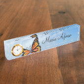 Porte-nom Pour Bureau Plaque d'identification du bureau papillon (Taille)