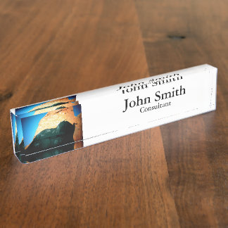 Porte-nom Pour Bureau Plaque d'identification - série de "pétroglyphe"