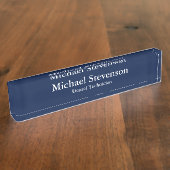 Porte-nom Pour Bureau Plaque d'identification unique Blue Elegant Dental (Taille)