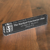 Porte-nom Pour Bureau Plaque d'identification vétérinaire personnalisée (Taille)