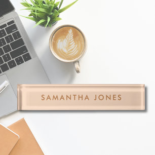 Porte-nom Pour Bureau Plaque numérique moderne minimaliste