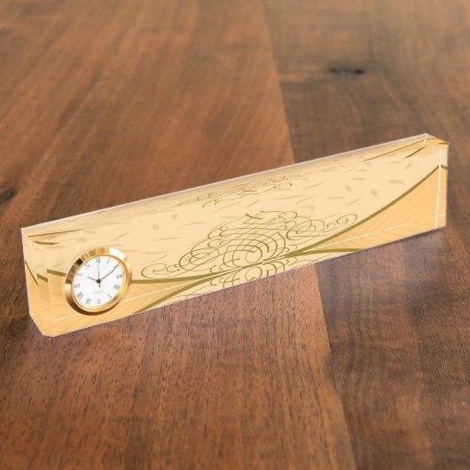 Porte-nom Pour Bureau Plaque signalétique Brown de bureau d'arrière - (Taille)