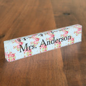 Porte-nom Pour Bureau Plaque signalétique chic minable de professeur (Taille)