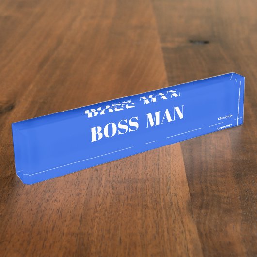 Porte-nom Pour Bureau Plaque signalétique du bureau BOSSMAN (Taille)