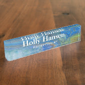 Porte-nom Pour Bureau Plaque signalétique du bureau d'aide au flux acryl (Taille)