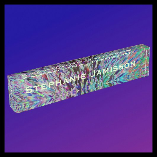 Porte-nom Pour Bureau Plaque signalétique du bureau en acrylique, Abstra