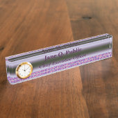 Porte-nom Pour Bureau Plaque signalétique du bureau Lilac (Taille)