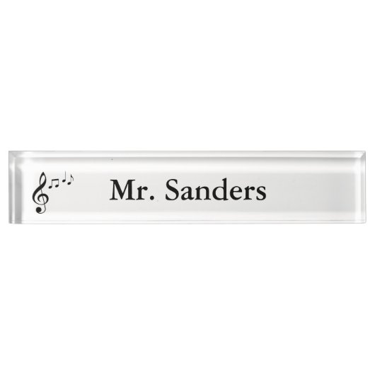 Porte-nom Pour Bureau Plaque signalétique personnalisée "de notes de (Devant)