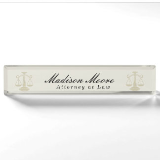 Porte-nom Pour Bureau Plate de nom de bureau de l'avocat professionnel e