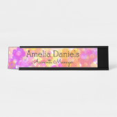 Porte-nom Pour Bureau Plate de nom de la fleur d'été (Devant)