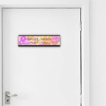 Plate de nom de la fleur d'été