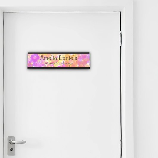 Porte-nom Pour Bureau Plate de nom de la fleur d'été