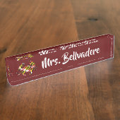 Porte-nom Pour Bureau Plate de nom personnalisable du crabe du drapeau d (Taille)