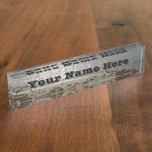 Porte-nom Pour Bureau Plate Nom du bureau de plage (Taille)