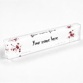 Porte-nom Pour Bureau Plats sanguins d'Halloween