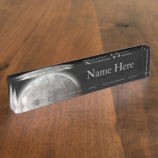 Porte-nom Pour Bureau Pleine lune (Taille)