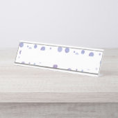 Porte-nom Pour Bureau pois peint à la main (Devant)
