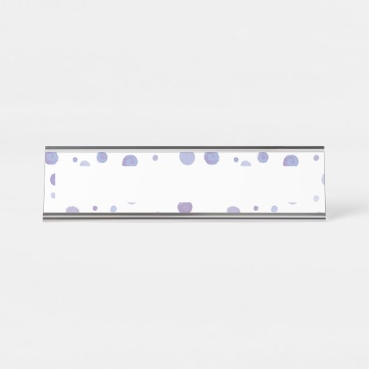 Porte-nom Pour Bureau pois peint à la main (Devant)