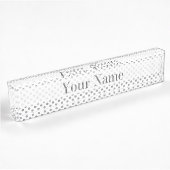 Porte-nom Pour Bureau Pois Silver Gradient par Shirley Taylor