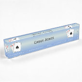 Porte-nom Pour Bureau Poker Aces