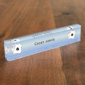Porte-nom Pour Bureau Poker Aces (Taille)