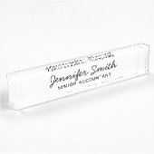Porte-nom Pour Bureau Police de style cursive moderne