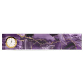 Porte-nom Pour Bureau Porte de parties scintillant violet et or (Devant)