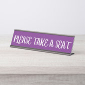 PORTE-NOM POUR BUREAU "PRENEZ PLACE" (Devant)