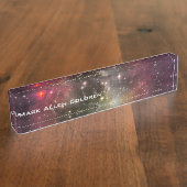 Porte-nom Pour Bureau Près d'une étoile rouge (Taille)