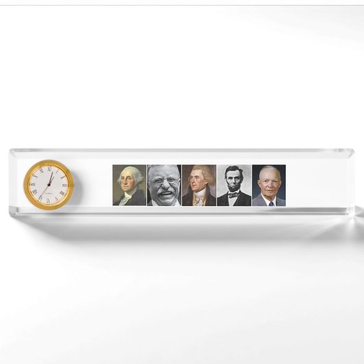 Porte-nom Pour Bureau Président des États-Unis (Devant)