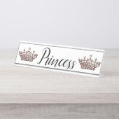 Porte-nom Pour Bureau "Princesse" (Devant)