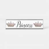 Porte-nom Pour Bureau "Princesse" (Devant)
