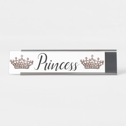 Porte-nom Pour Bureau "Princesse" (Devant)