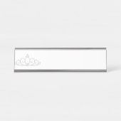 Porte-nom Pour Bureau Princesse argentée Crown (Devant)