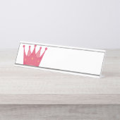 Porte-nom Pour Bureau Princesse Couronne (Devant)