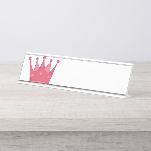 Porte-nom Pour Bureau Princesse Couronne (Devant)