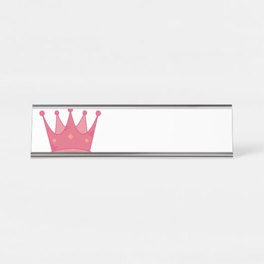 Porte-nom Pour Bureau Princesse Couronne (Devant)