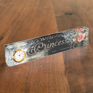 Porte-nom Pour Bureau Princesse Nameplate