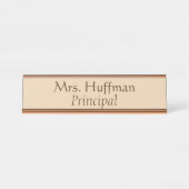 Porte-nom Pour Bureau Principal Brown orange (Devant)